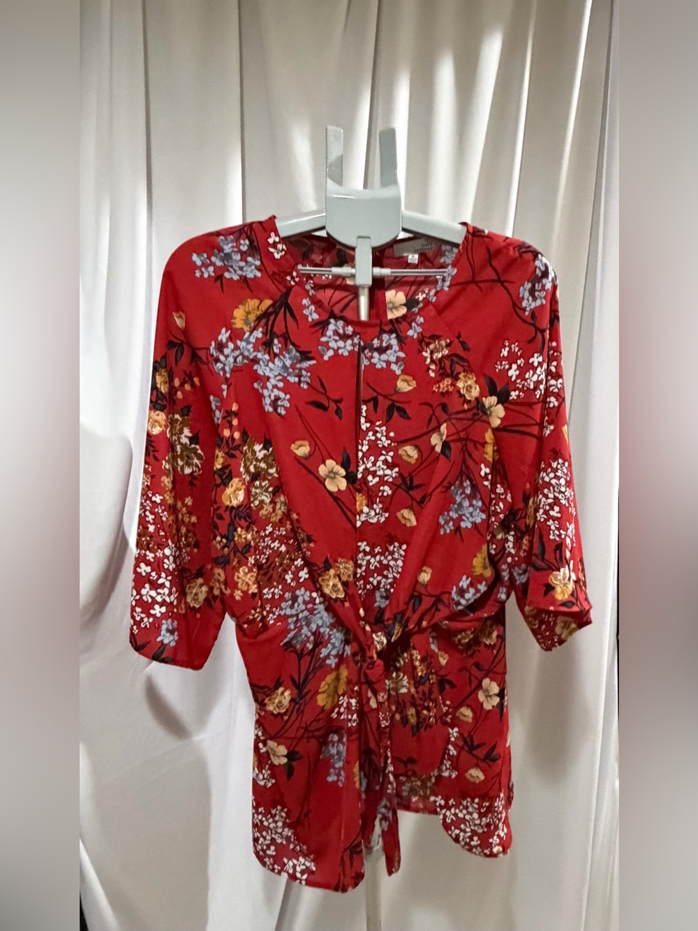 Ten Sixty Sherman Red Floral Top